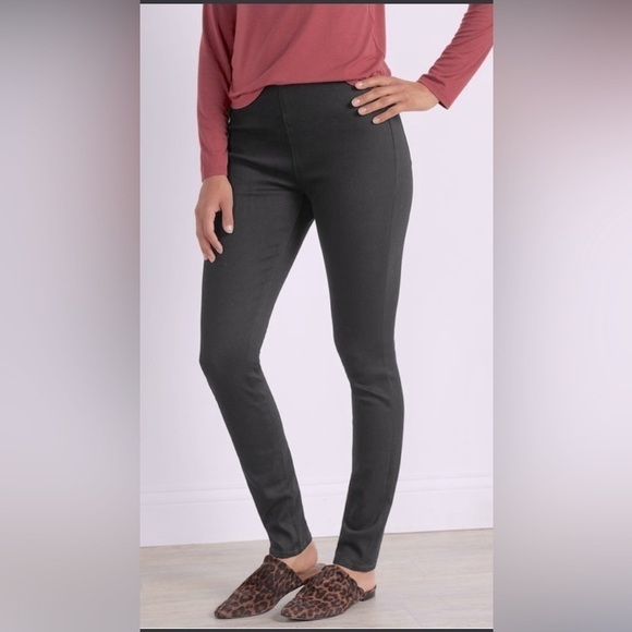 Soft surroundings Pull on Skinny Black Pants with ankle zipper Small - Picture 1 of 6